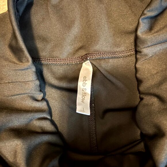 Ebb & Flow Black Athletic Biker Shorts w/ Side Pockets Size L - Picture 4 of 5